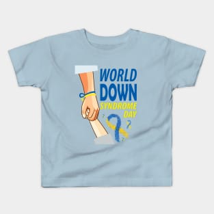 World Down syndrome Day.. Down syndrome awareness day Kids T-Shirt